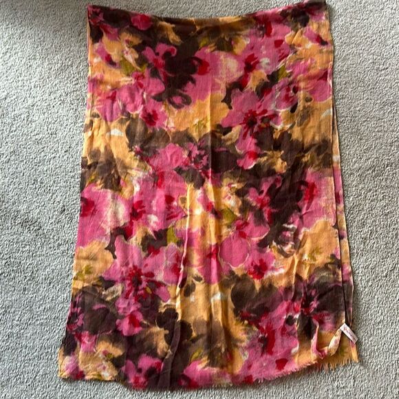 Anthropologie Vismaya Floral Wool Scarf Wrap! - Picture 1 of 11